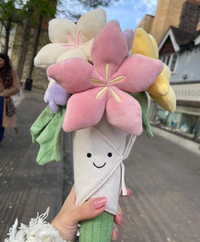 Bouquet of Flowers Plush Plant Flowers Stuffed Plant Plushie Doll Gifts for Kids Valentines Day Girlfriend Birthday Christmas Mother's Day