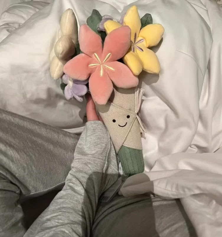 Bouquet of Flowers Plush Plant Flowers Stuffed Plant Plushie Doll Gifts for Kids Valentines Day Girlfriend Birthday Christmas Mother's Day