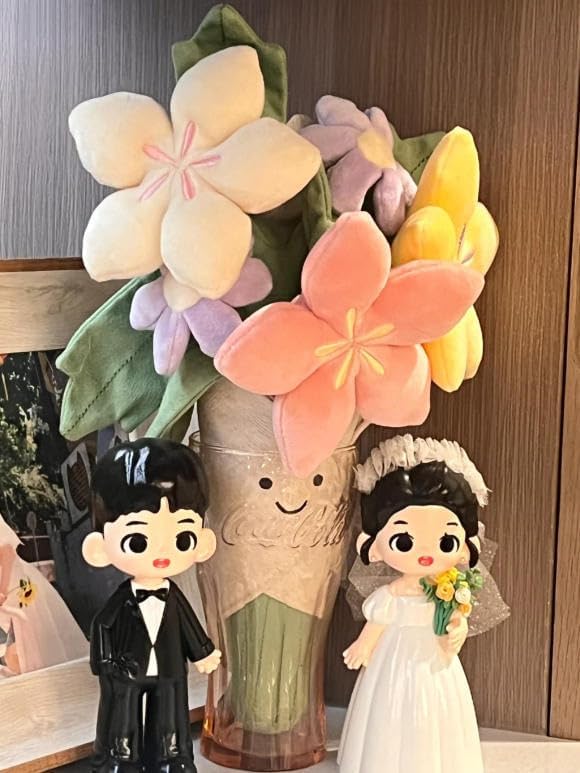 Bouquet of Flowers Plush Plant Flowers Stuffed Plant Plushie Doll Gifts for Kids Valentines Day Girlfriend Birthday Christmas Mother's Day