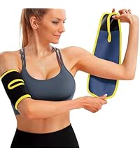 Women's Arm Trimmers 2Pcs Adjustable Sweat Arm Shaper Bands Compression Workout Sleeves Sauna Wraps for Flabby Arms