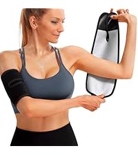 Women's Arm Trimmers 2Pcs Adjustable Sweat Arm Shaper Bands Compression Workout Sleeves Sauna Wraps for Flabby Arms